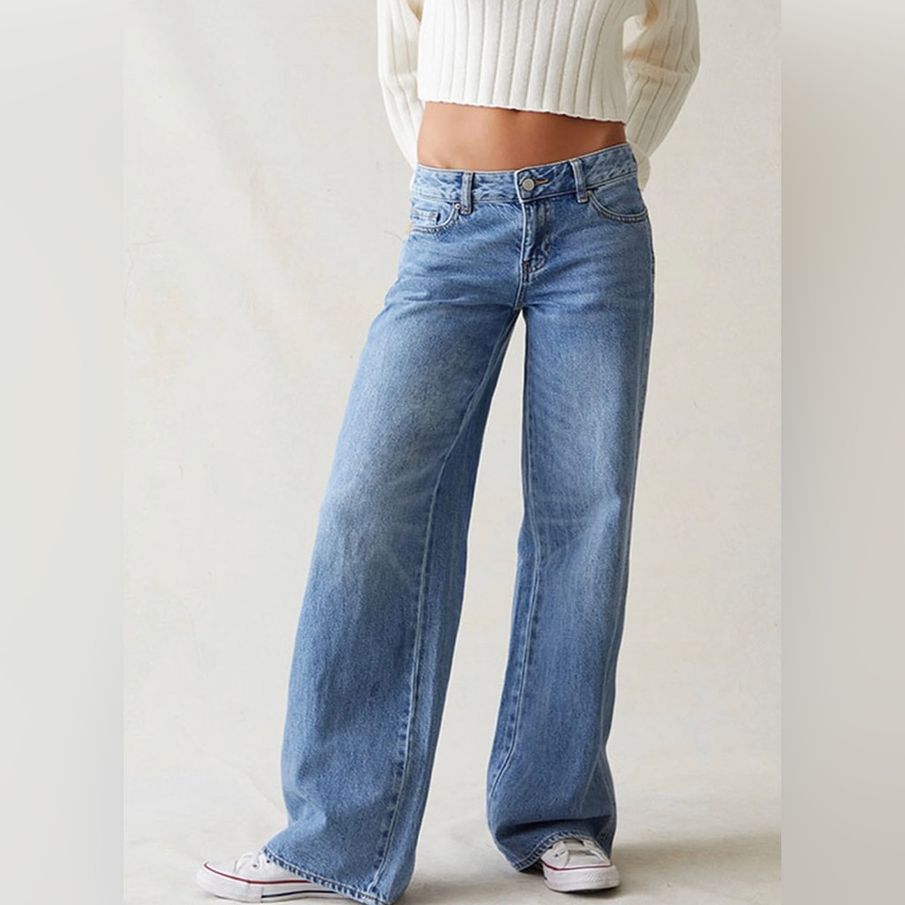 Pacsun Eco Medium Blue Low Rise Baggy Jeans Size 22 New With Tags